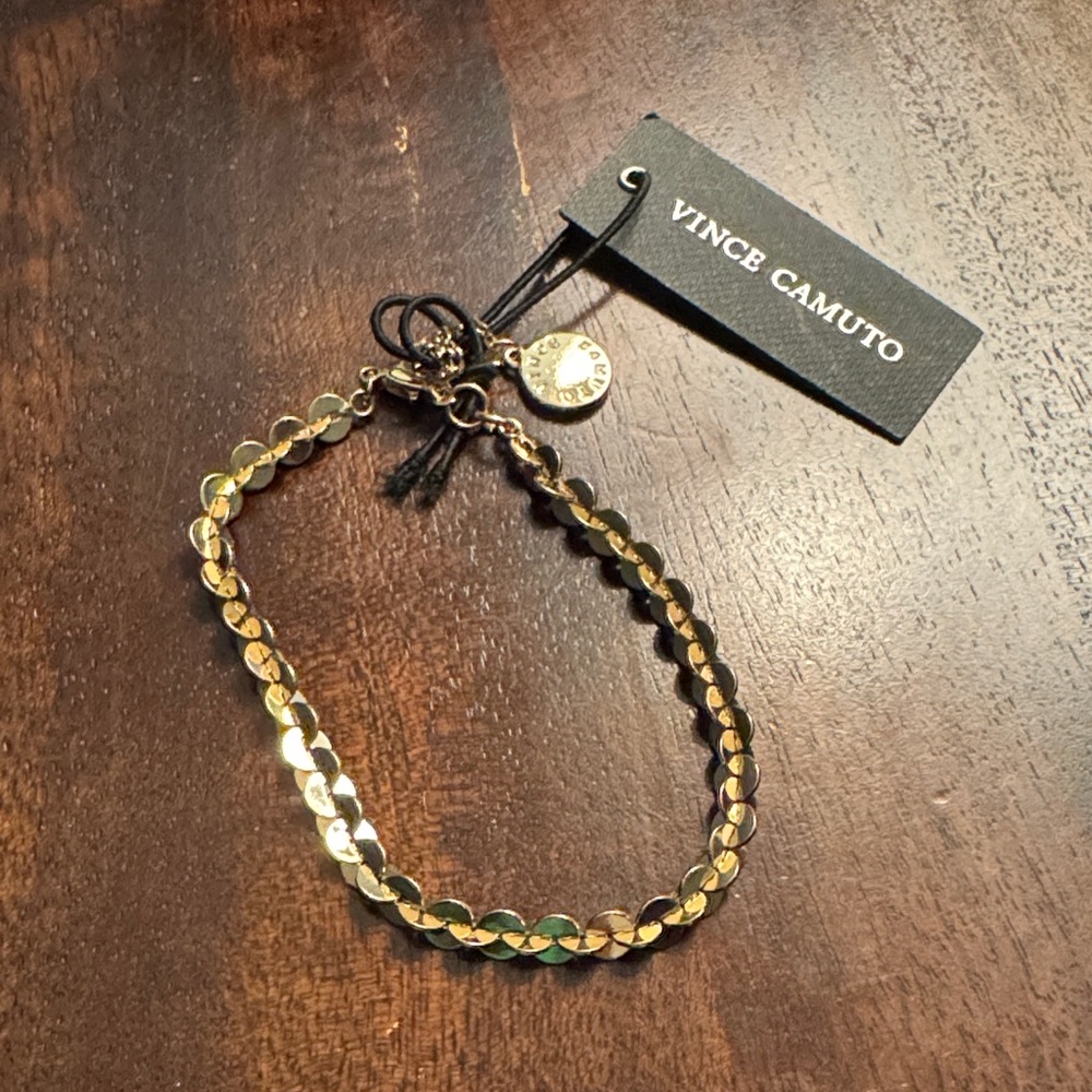 Vince Camuto Shimmering Disc Gold Bracelet